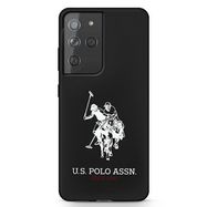 US Polo USHCS21LSLHRBK S21 Ultra G998 czarny/black Silicone Logo, U.S. Polo Assn.