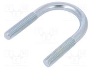 U-bolt; B; 1.5; steel; zinc; Thread len: 41mm; for fixing pipes DROMET