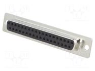 Connector: D-Sub; PIN: 37; plug; female; for cable; soldering; 3A CONEC
