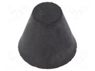 Vibroisolation foot; Ø: 20mm; Shore hardness: 70±5; 311N; 73N/mm ELESA+GANTER