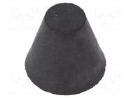 Vibroisolation foot; Ø: 25mm; Shore hardness: 55±5; 358N; 84N/mm ELESA+GANTER