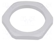 Nut; PG36; polyamide; Thk: 8mm; Spanner: 60mm; grey; Thread: PG HUMMEL