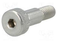 Shoulder screw; A2 stainless steel; M5; 0.8; Thread len: 9.5mm 