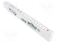 Folding ruler; L: 2m; Width: 15mm; white WIHA