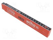 Folding ruler; L: 2m; Width: 15mm; red and black 