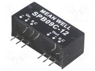 Converter: DC/DC; 9W; Uin: 36÷75V; Uout: 12VDC; Iout: 0÷750mA; SIP8 MEAN WELL