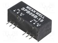 Converter: DC/DC; 9W; Uin: 18÷36V; Uout: 15VDC; Iout: 0÷600mA; SIP8 MEAN WELL