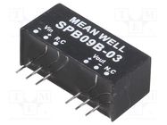 Converter: DC/DC; 9W; Uin: 18÷36V; Uout: 3.3VDC; Iout: 0÷2000mA; SIP8 MEAN WELL