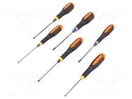 Kit: screwdrivers; assisted with a key; Pozidriv®,slot; ERGO® BAHCO