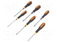 Assisted with a key; Pozidriv®,slot; ERGO®; 6pcs. BAHCO