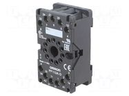 Socket; for DIN rail mounting; Electr.connect: round socket; MKS OMRON