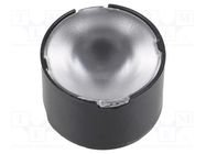 LED lens; round; plexiglass PMMA; transparent; 36÷48°; H: 14.7mm LEDIL