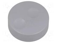 Knob; without pointer; plastic; Øshaft: 6mm; Ø39.6x13.5mm; grey CLIFF