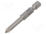 Screwdriver bit; PlusMinus cross PH-type; SL/PH1; PROFESSIONAL WIHA