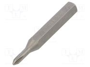 Screwdriver bit; Phillips; PH00; Overall len: 28mm; MICRO WIHA