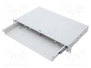 Telescopic patch panel; 1U FIBRAIN