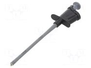 Clip-on probe; hook type; 6A; black; Insulation: polyamide; 4mm SCHÜTZINGER