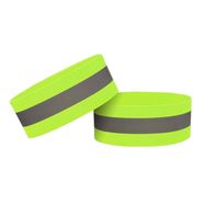 Reflective armband bicycle running Velcro 4cm yellow, Hurtel