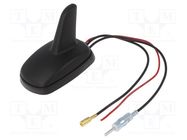 Antenna; SHARK; 15dBi; AM,DAB,FM; 50Ω; black; 5÷12VDC; RG174 PER.PIC.