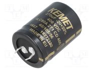 Capacitor: electrolytic; SNAP-IN; 270uF; 400VDC; Ø30x40mm; ±20% KEMET