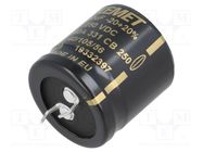 Capacitor: electrolytic; SNAP-IN; 330uF; 250VDC; Ø30x30mm; ±20% KEMET