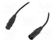 Cable: XLR-XLR; male-female; PIN: 3; 2m CLIFF