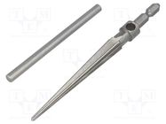 Taper reamer; Blade: 55-58 HRC; carbon steel; Tool length: 127mm ENGINEER