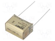 Capacitor: paper; X2; 100nF; 275VAC; 20.3mm; ±20%; THT; P409; 630VDC KEMET