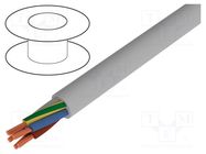 Wire; JB-500; 10G0.75mm2; unshielded; 300V,500V; Cu; stranded; grey HELUKABEL