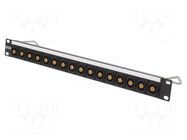 Coupler; patch panel; BNC socket,both sides; 75Ω; FT; rack; screw CLIFF
