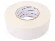 Tape: textile; W: 50mm; L: 50m; Thk: 0.31mm; white; 64N/cm; 10%; cotton HELLERMANNTYTON