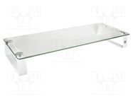 Monitor stand; 20kg; metal,steel,glass; Dim: 560x210x80mm LOGILINK