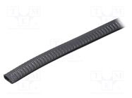 Hole and edge shield; PVC; L: 10m; black; H: 17mm; W: 10mm RST ROZTOCZE