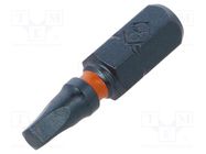 Screwdriver bit; Robertson; ROB2; Overall len: 25mm C.K