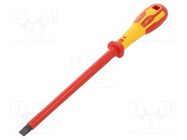 Screwdriver; insulated; slot; SL 10; Blade length: 200mm; 1kVAC C.K