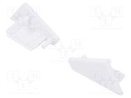 Cap for LED profiles; white; 2pcs; ABS; CORNER10 TOPMET