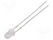 LED; 3mm; red/blue; bicolour; 30°; 3÷4.5V; 20mA; Lens: transparent OPTOSUPPLY