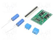 DC-motor driver; 40kHz; PWM; 20A; Uin mot: 5.5÷50V; Uin log: 5.5V POLOLU