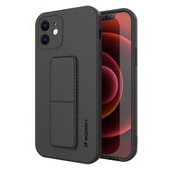 Wozinsky Kickstand Case iPhone XS Max silicone case with stand black, Wozinsky