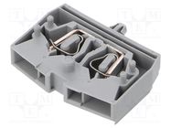 Terminal block; ways: 1; 0.08÷2.5mm2; spring clamp; grey; 800V; 24A WAGO