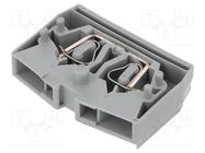 Terminal block; ways: 1; 0.08÷2.5mm2; spring clamp; grey; 800V; 24A WAGO