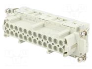 Connector: HDC; contact insert; female; CSE; PIN: 24; 16A; 600V ILME