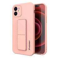 Wozinsky Kickstand Case iPhone XS Max Silicone Case with Stand Pink, Wozinsky
