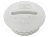 Stopper; M16; 1.5; polystyrene; light grey; 6mm OBO BETTERMANN