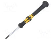 Screwdriver; Phillips; precision; PH0; ESD; Blade length: 40mm WERA