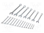 Wrenches set; combination spanner; Chrom-vanadium steel; 21pcs. 