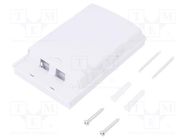 Case; white; surface-mounted; plastic; Number of ports: 2 LOGILINK