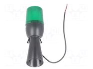 Signaller: lighting-sound; 12÷24VDC; 12÷24VAC; LED; green; IP65 EMAS