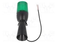 Signaller: lighting-sound; 48÷240VDC; 48÷240VAC; LED; green; IP65 EMAS