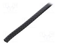 Hole and edge shield; PVC; L: 10m; black; H: 8mm; W: 5.5mm RST ROZTOCZE